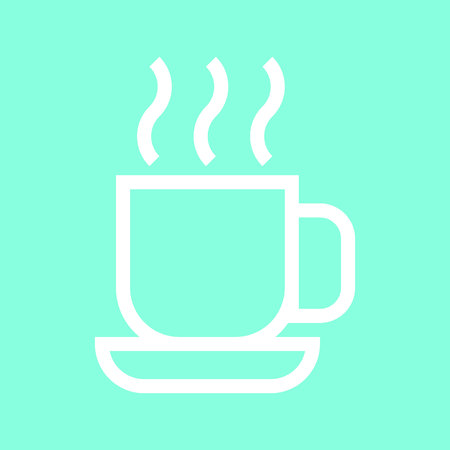 Pair of tea cup icon in trendy flat style isolated on grey background. Kitchen symbol for your designのイラスト素材