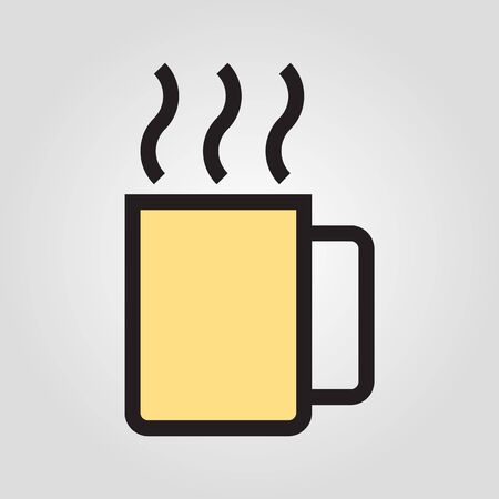 Mug icon in trendy flat style isolated on grey background.のイラスト素材