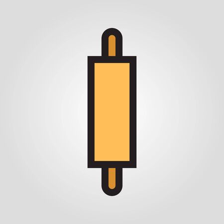 Rolling pin icon in trendy flat style isolated on grey background.のイラスト素材