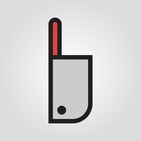 Chopping knife icon in trendy flat style isolated on grey background.のイラスト素材