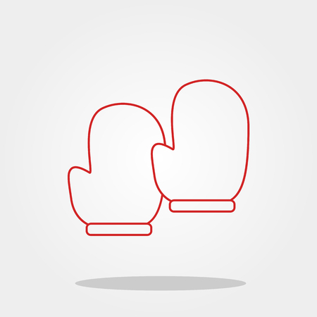 Glove cook cute icon in trendy flat style isolated on color background. Kitchenware symbol for your design, logo, UI. Vector illustration, EPS10.のイラスト素材