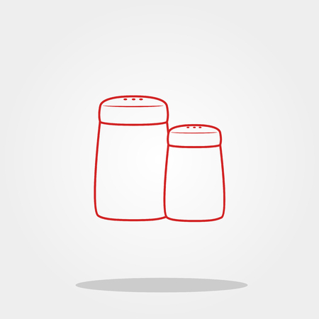 Salt and pepper bottle icon in trendy flat style.のイラスト素材