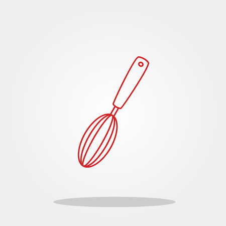 Hand whisk utensil icon in trendy flat style.のイラスト素材