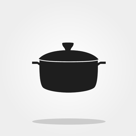 Pot icon in trendy flat style.のイラスト素材