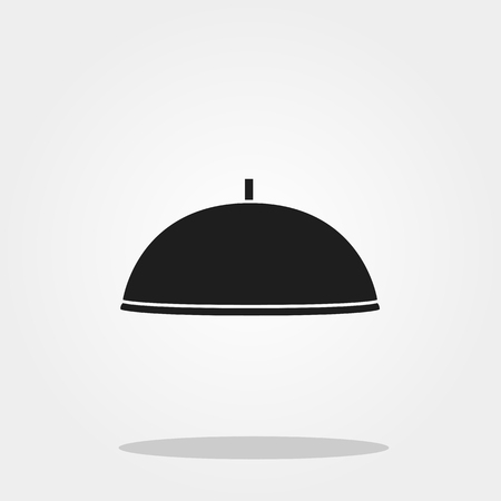 Food cover cute icon in trendy flat style isolated on color background. Kitchenware symbol for your design, logo, UI. Vector illustration, EPS10.のイラスト素材