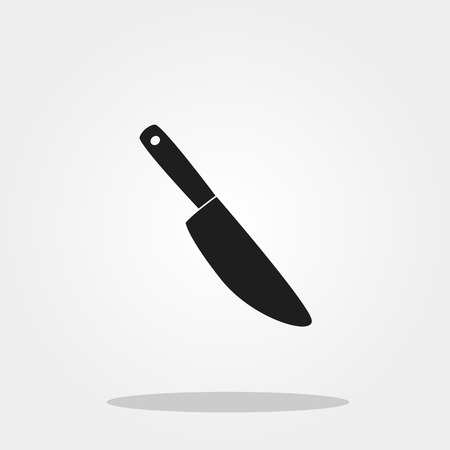 Knife cute icon in trendy flat style isolated on color background. Kitchenware symbol for your design, logo, UI. Vector illustration, EPS10.のイラスト素材
