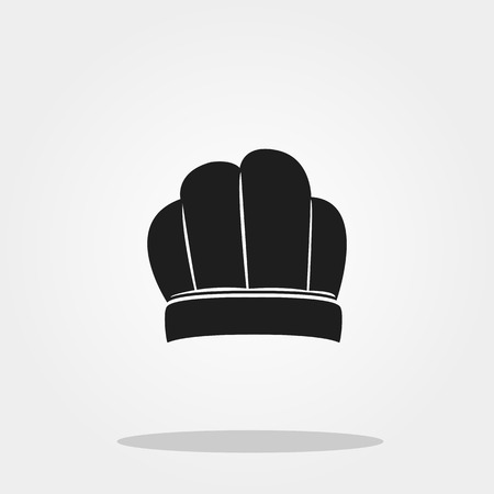 Chef hat cute icon in trendy flat style isolated on color background. Kitchenware symbol for your design, logo, UI. Vector illustration, EPS10.のイラスト素材