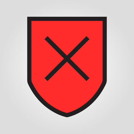 Blocking icon in trendy flat style isolated on grey background. Internet and ecommerce symbol for your designのイラスト素材