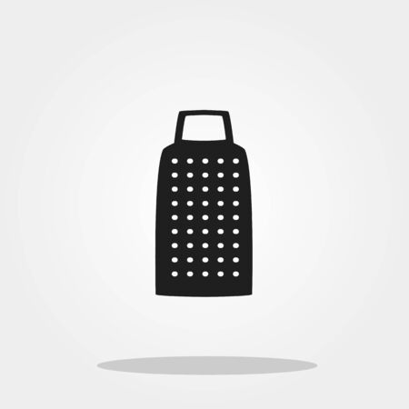 Grater cute icon in trendy flat style isolated on color background. Kitchenware symbol for your designのイラスト素材