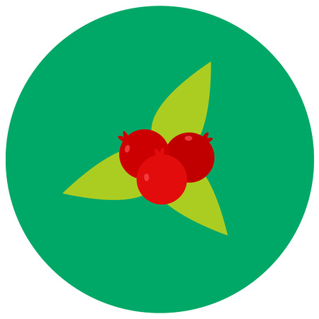 WIld berry cute icon in trendy flat style isolated on color background. Thanksgiving symbol for your design, logo, UI. Vector illustration, EPS10. Flat style.のイラスト素材
