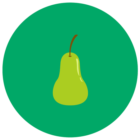 Pear cute icon in trendy flat style isolated on color background. Thanksgiving symbol for your designのイラスト素材