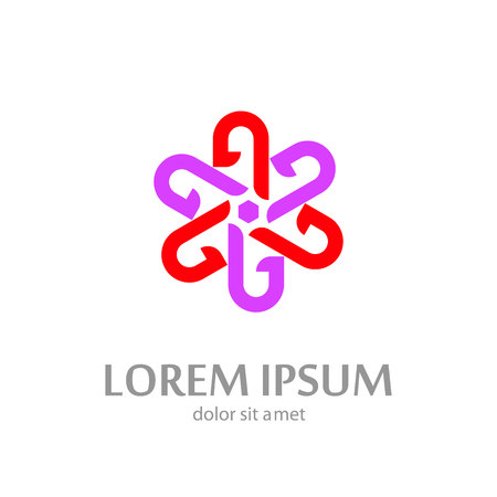 Real estate elegant lowercase flat logo design templateのイラスト素材