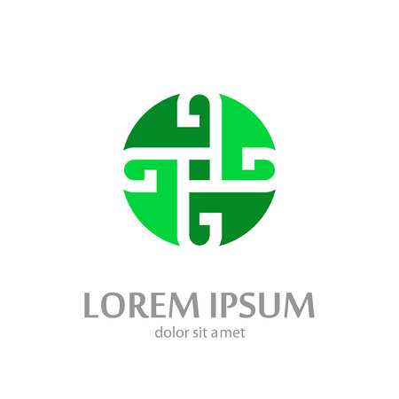 Real estate elegant lowercase flat logo design templateのイラスト素材