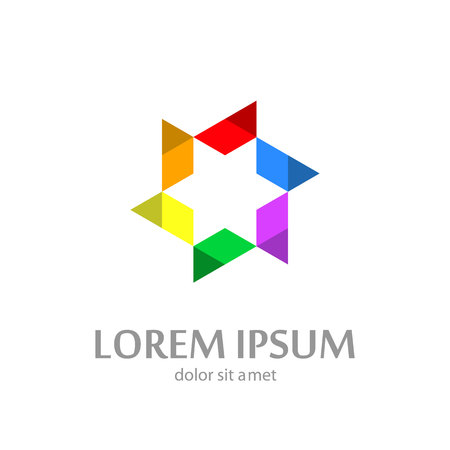 Star oil and gas lowercase flat logo design templateのイラスト素材