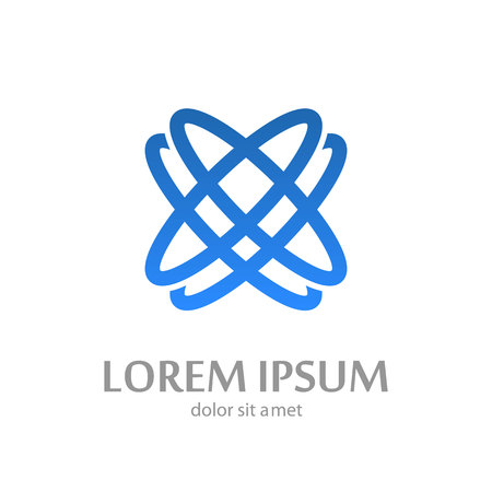 Space circular lowercase flat logo design templateのイラスト素材