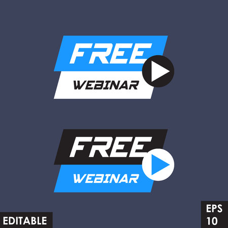 Trending material asset for online video at internet broadcasting, in flat vector design element with play button template green versionのイラスト素材