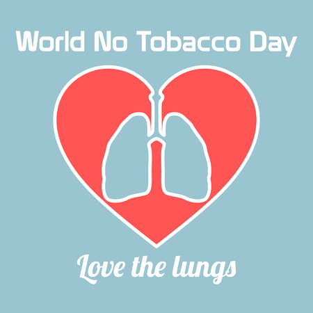 World no tobacco day celebation, sign for remembrance design illustration flat cute cartoon 31 may trend popularのイラスト素材