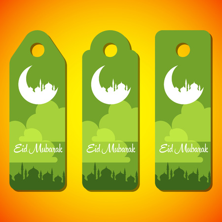 Ramadhan kareem illustration standing hanger in three versionのイラスト素材
