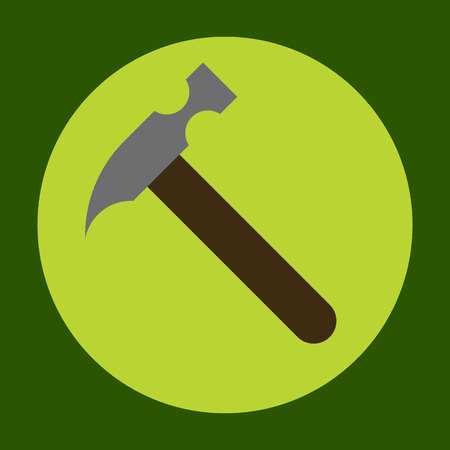 Hammer icon in trendy flat style isolated on grey background. Construction symbol for your design, logo, UI. Vector illustration, EPS10.のイラスト素材