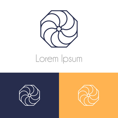 Abstract geometric lowercase flat icon design template. Colorful media icon. Vision icon concept idea.のイラスト素材