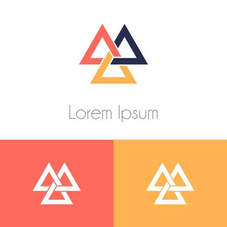 Abstract geometric lowercase flat logo design template. Colorful media icon. Vision Logotype concept idea.のイラスト素材