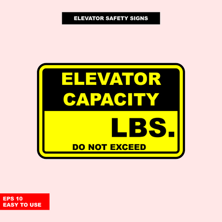 Elevator sign in vector style version, easy to use and printのイラスト素材