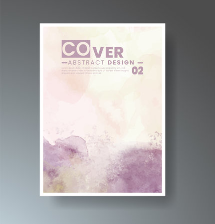 Cards with bright colorful vector watercolor background. Design for your date, postcard, banner.のイラスト素材