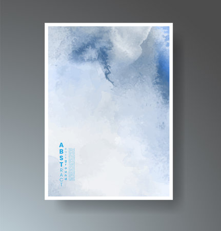 Cards with bright colorful vector watercolor background. Design for your date, postcard, banner.のイラスト素材