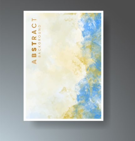 Cards with bright colorful vector watercolor background. Design for your date, postcard, banner.のイラスト素材