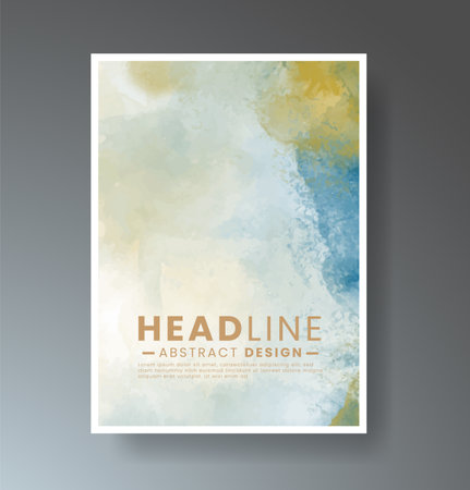 Cards with bright colorful vector watercolor background. Design for your date, postcard, banner.のイラスト素材