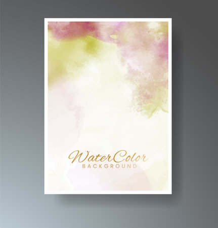 Cards with bright colorful vector watercolor background. Design for your date, postcard, banner.のイラスト素材