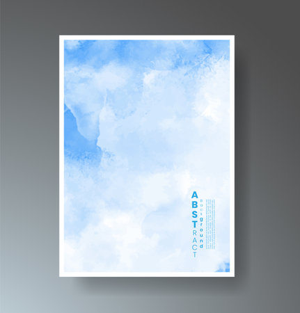 Cards with bright colorful vector watercolor background. Design for your date, postcard, banner.のイラスト素材