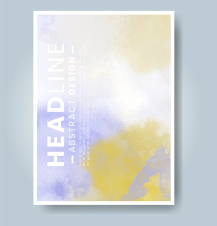 Cards with bright colorful vector watercolor background. Design for your date, postcard, banner.のイラスト素材