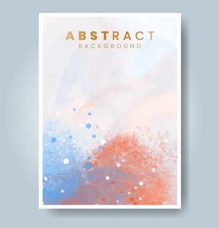 Cards with bright colorful vector watercolor background. Design for your date, postcard, banner.のイラスト素材