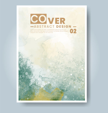 Cards with bright colorful vector watercolor background. Design for your date, postcard, banner.のイラスト素材