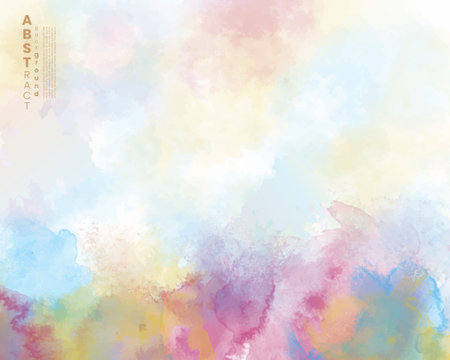 Abstract colorful watercolor for background. Digital art paintingのイラスト素材