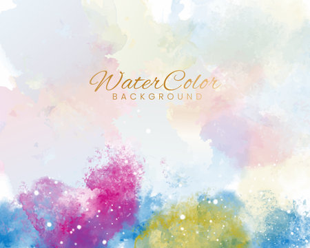 Abstract colorful watercolor for background. Digital art paintingのイラスト素材