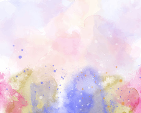Abstract colorful watercolor for background. Digital art paintingのイラスト素材