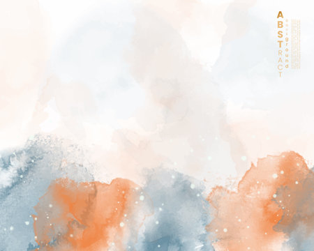 Abstract colorful watercolor for background. Digital art paintingのイラスト素材