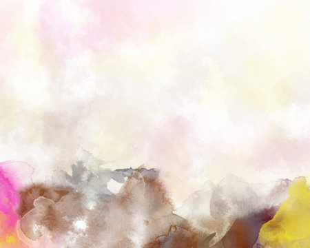 Abstract colorful watercolor for background. Digital art painting.のイラスト素材