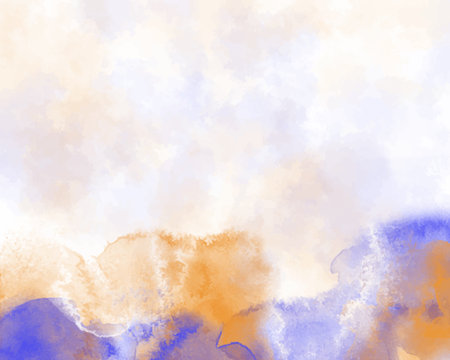 Abstract colorful watercolor for background. Digital art painting.のイラスト素材