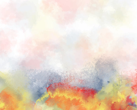 Abstract colorful watercolor for background. Digital art painting.のイラスト素材