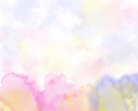 Abstract colorful watercolor for background. Digital art painting.のイラスト素材