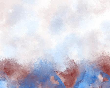Abstract colorful watercolor for background. Digital art painting.のイラスト素材
