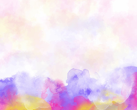 Abstract colorful watercolor for background. Digital art painting.のイラスト素材