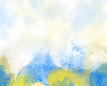 Abstract colorful watercolor for background. Digital art painting.のイラスト素材