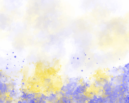 Abstract colorful watercolor for background. Digital art painting.のイラスト素材