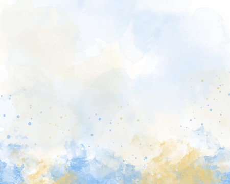 Abstract colorful watercolor for background. Digital art painting.のイラスト素材