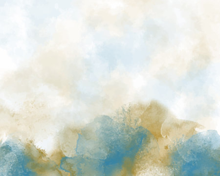 Abstract colorful watercolor for background. Digital art painting.のイラスト素材