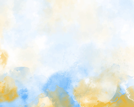 Abstract colorful watercolor for background. Digital art painting.のイラスト素材